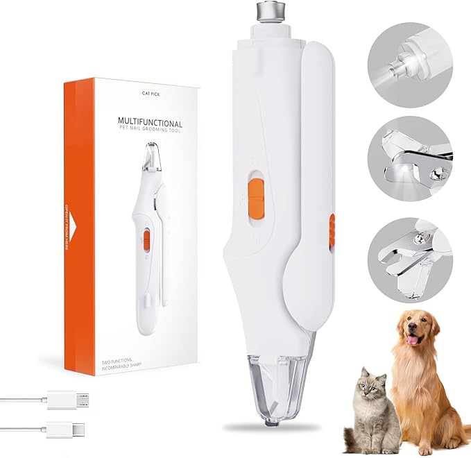 2-in-1 Cat Nail Clippers & Dog Nail Clippers Trimmers for Large Medium Small Dogs Cats Claw Trimmer