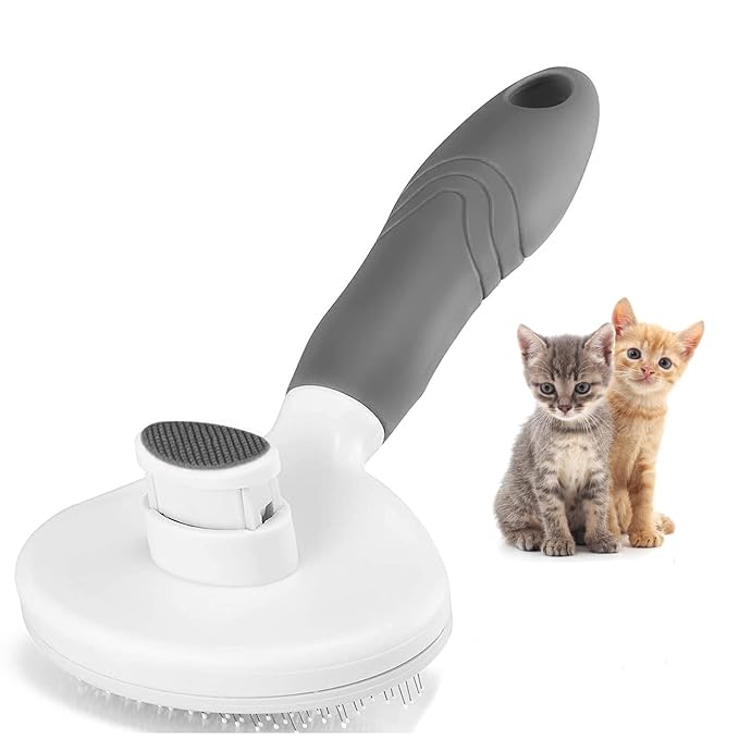 Cat Self Cleaning Slicker Brush, Pets Skin Friendly Grooming Brushes for Shedding Dogs