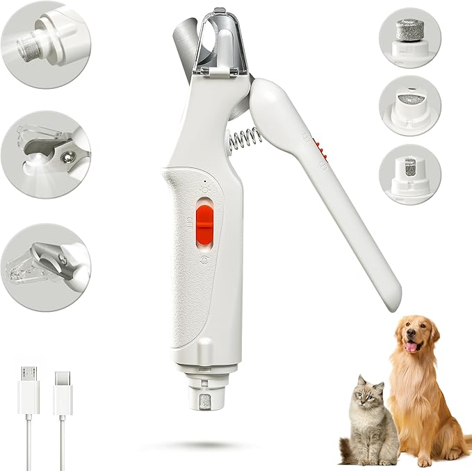 2-in-1 Cat Nail Clippers & Dog Nail Clippers Trimmers for Large Medium Small Dogs Cats Claw Trimmer