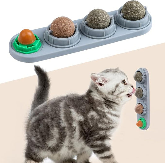 CCINEE Catnip Balls for Cats Wall Catnip Toys Edible Cat Toys for Cat Lick Safe Healthy