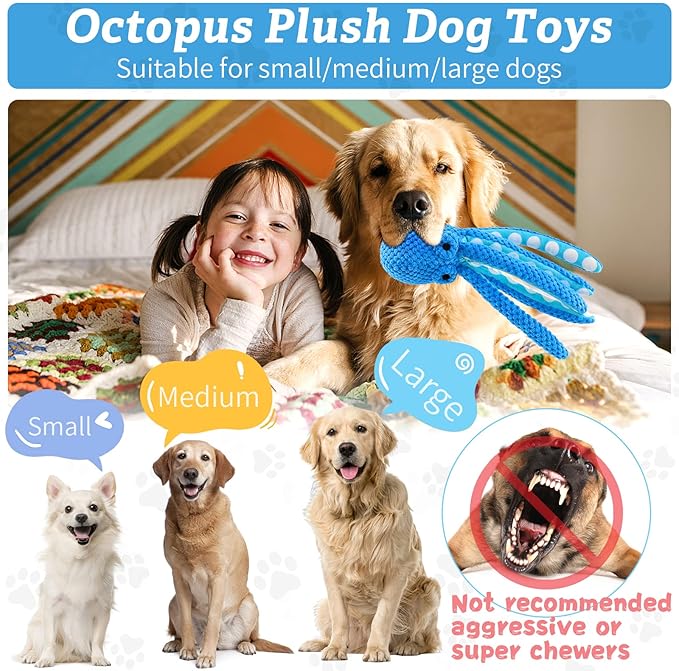 Dog Toys with Soft Fabric for All Breed Sizes- Puppy Toys to Keep Them Busy