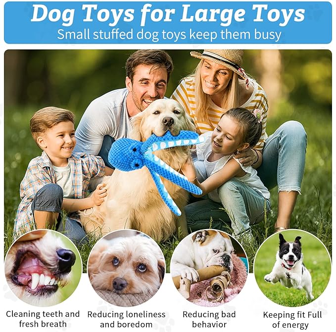 Dog Toys with Soft Fabric for All Breed Sizes- Puppy Toys to Keep Them Busy
