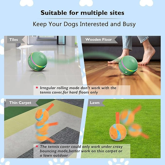 Dog Balls,The 3rd Generation Interactive Toys for Puppy/Small/Medium/Large Dogs,Improved Dog Rolling