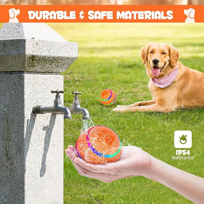 Furffy Peppy Pet Ball for Dogs, Interactive Dog Toy Durable Automatic Rolling